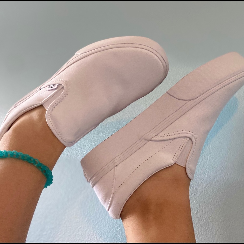 Platform all white vans!